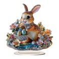thumbnail image 4 of AMLESO Acrylic Easter Bunny Decor Attractive Easter Decor for Corner Fireplace Home 20cmx19cm, 4 of 8