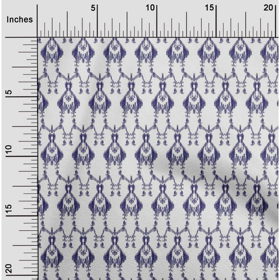 oneOone Cotton Cambric Fabric Paisley Ikat Printed Craft Fabric BTY 56 Inch Wide