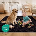 thumbnail image 4 of ODIKA 8'x10' Ultra-Soft Area Rug, Horror Bat Gothic Baroque Motif Ornamental Scroll Border Scrollwork None Washable, Bare feet friendly, Silk-Touch for Bedroom, Under Sectional, 4 of 7