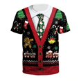 thumbnail image 3 of Camiseta de Navidad con estampado 3D para hombre, Camiseta holgada de manga corta con cuello redondo, traje falso, ropa divertida de Navidad, camisetas de gran tamaño, 3 of 5