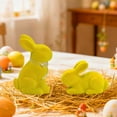 thumbnail image 6 of POKPTHF 2Pcs Easter Ornaments Flocked Bunny Cute Short Pile Figure Rabbit Statue Decoration Adorable Home Decorations for Springtime Celebrations and Gift Giving, 6 of 6