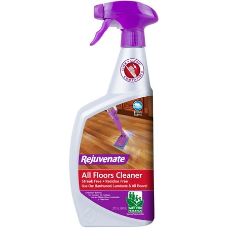 Rejuvenate All Floors Cleaner with Fresh Scent, Hardwood No Bucket Floor Cleaner, 32 Fluid Ounce
