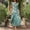 Green, variant on Patlollav Womens Dresses Summer Round Neck Floral Dress Short Sleeve Womens Pocket Long Dress