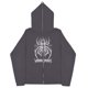 thumbnail image 1 of Sudaderas informales con estampado de calavera Y2k para hombre y mujer, sudaderas con capucha góticas para parejas, sudadera con cremallera de talla grande Harajuku Y2k, 1 of 5