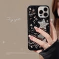 thumbnail image 3 of Black 3D Sparkling Pink Star Phone Case For Iphone 15 14 13 12 11 Pro Max X XR XSMAX 7 8 Plus SE TPU Case Cover New Products, 3 of 4