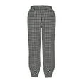 thumbnail image 4 of Wycnly on Sale Cropped Pants for Women Womens Cropped Pants Fashion Classic Plaid Print Loose Irregular Straight Leg Trousers Casual Cotton Linen Elastic Waist Crop Pants with Pockets, 4 of 6