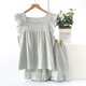 thumbnail image 1 of Chaleco sin mangas de algodón de verano, pantalones cortos, ropa de casa, conjunto de pijama de cuello cuadrado de gasa fina para mujer, dulce cuadros sueltos, 1 of 6