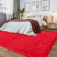 thumbnail image 4 of TWINNIS Shag Area Rug,8'x10'Soft Fluffy Area Rugs for Living Room Bedroom Kids Room Decor Carpet,Red, 4 of 7