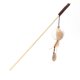 thumbnail image 3 of GOOHOCHY 4 juguetes para gatos con mango de madera, con forma de palo para coquetear, con colgante de plumas de peluche y cascabel para jugar en casa (estilos variados)., 3 of 8