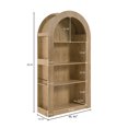 thumbnail image 2 of 78.74" Tall Arched Bookcase, Mid Century Modern 4-Tier Arched Storage Bookcase with Open Display Storage Shelf for Dining Room, Living Room,Bedroom, 2 of 3