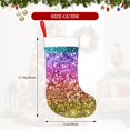 thumbnail image 4 of Yiaed Glitter Rainbow Print Christmas Stockings, Christmas Stockings Hanging Ornaments, Christmas Stockings for Family Christmas Holiday Decorations, 4 of 7