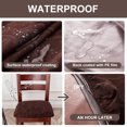 thumbnail image 4 of Waterproof Chair Seat Covers Dining Room Chair Covers Stretch Seat Cover for Dinning Room Chair Protector Slipcovers for Kitchen, Hotel (6, Flower Pattern), 4 of 6
