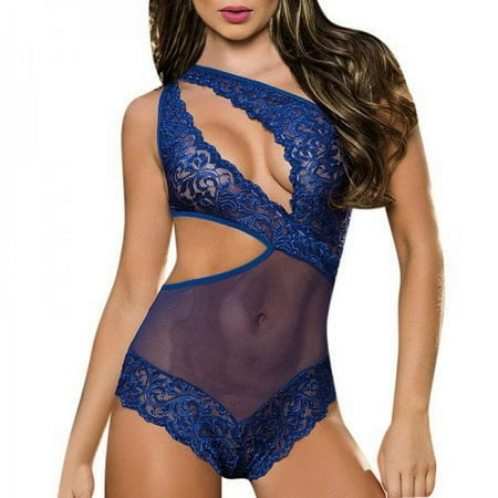 Viworld Sexy Rompers Lace Bodysuits Sheer Babydoll Female Skinny Clothing For Women Sleeveless Backless Jumpsuit Bodysuit