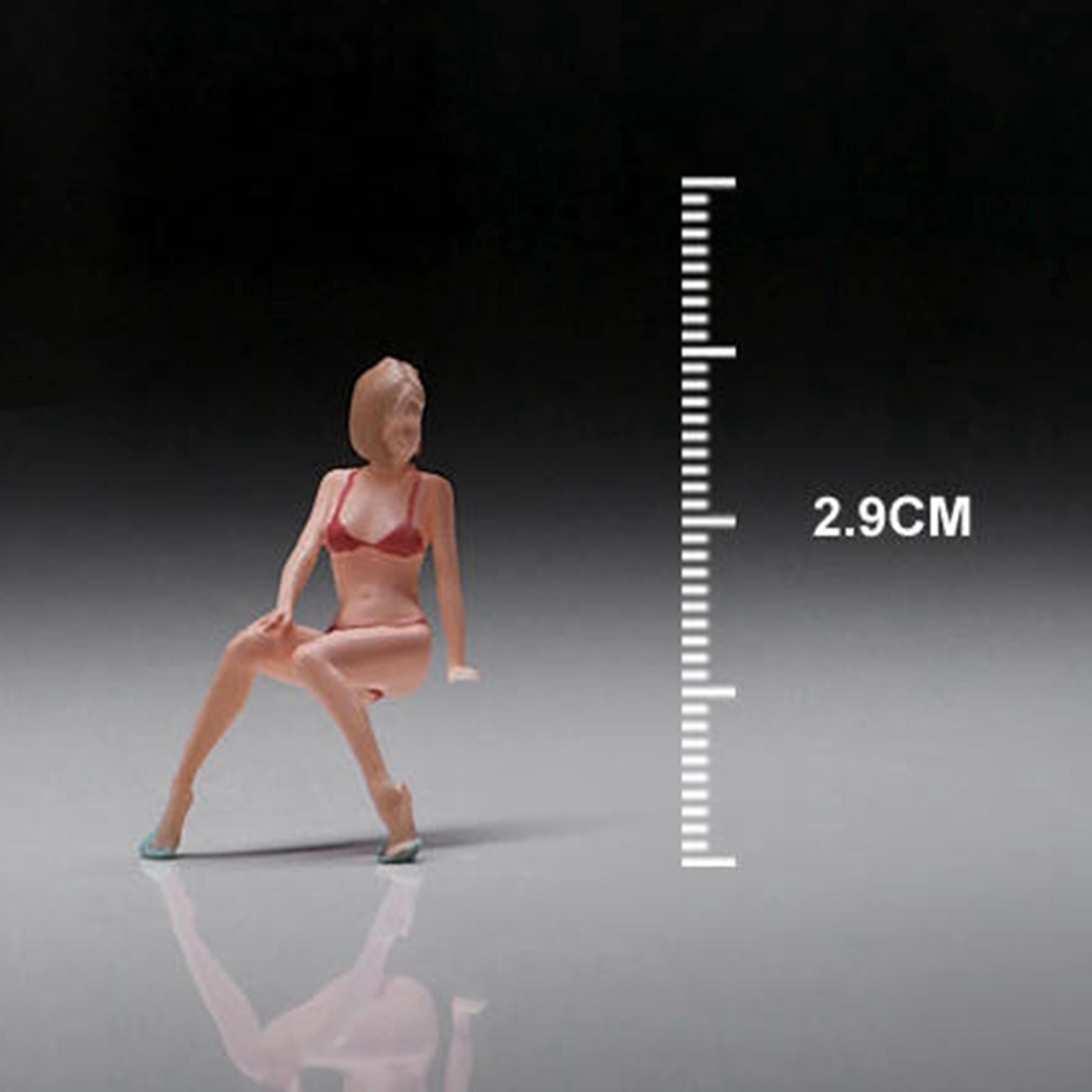 LeeQinersw Beach Beauties in Bikini Female Figures Diecast Figurine Set for 1/64 Models