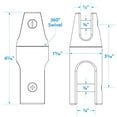 thumbnail image 4 of Seachoice Stainless Steel Anchor Swivel, 3 ½ In. Long, 5/8 In. Anchor Side, 9/32 In. Chain Side, 4 of 4