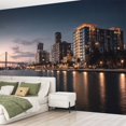 thumbnail image 2 of Peel and Stick Wallpaper Waterproof Tampa skyline night Wall Mural Decor Self Adhesive and Removable 69in x 98in, 2 of 8