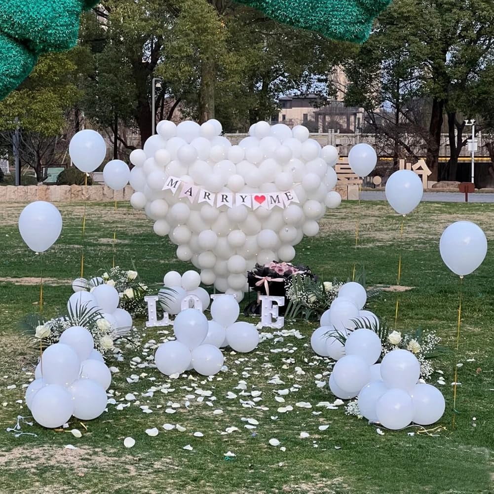 400 Pcs White Balloons 12 Inch Bulk Latex Balloon for Birthdays Weddings Party Decorations