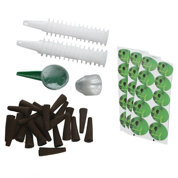 Grow Anything Kit, Hydroponics Supplies Kit Soilless Growing 30 Stickers 30 Grow Sponges 30 Planting Domes Multifunctional for Outdoor