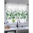 thumbnail image 5 of Sheer Curtains 54 Inch Length, Green Blooms Floral Semi Sheer Curtains Light Filtering Window Treatment, Farmhouse Spring Flowers Botanical Privacy Voile Drapes for Living Room Bedroom 52x54 Inch, 5 of 7