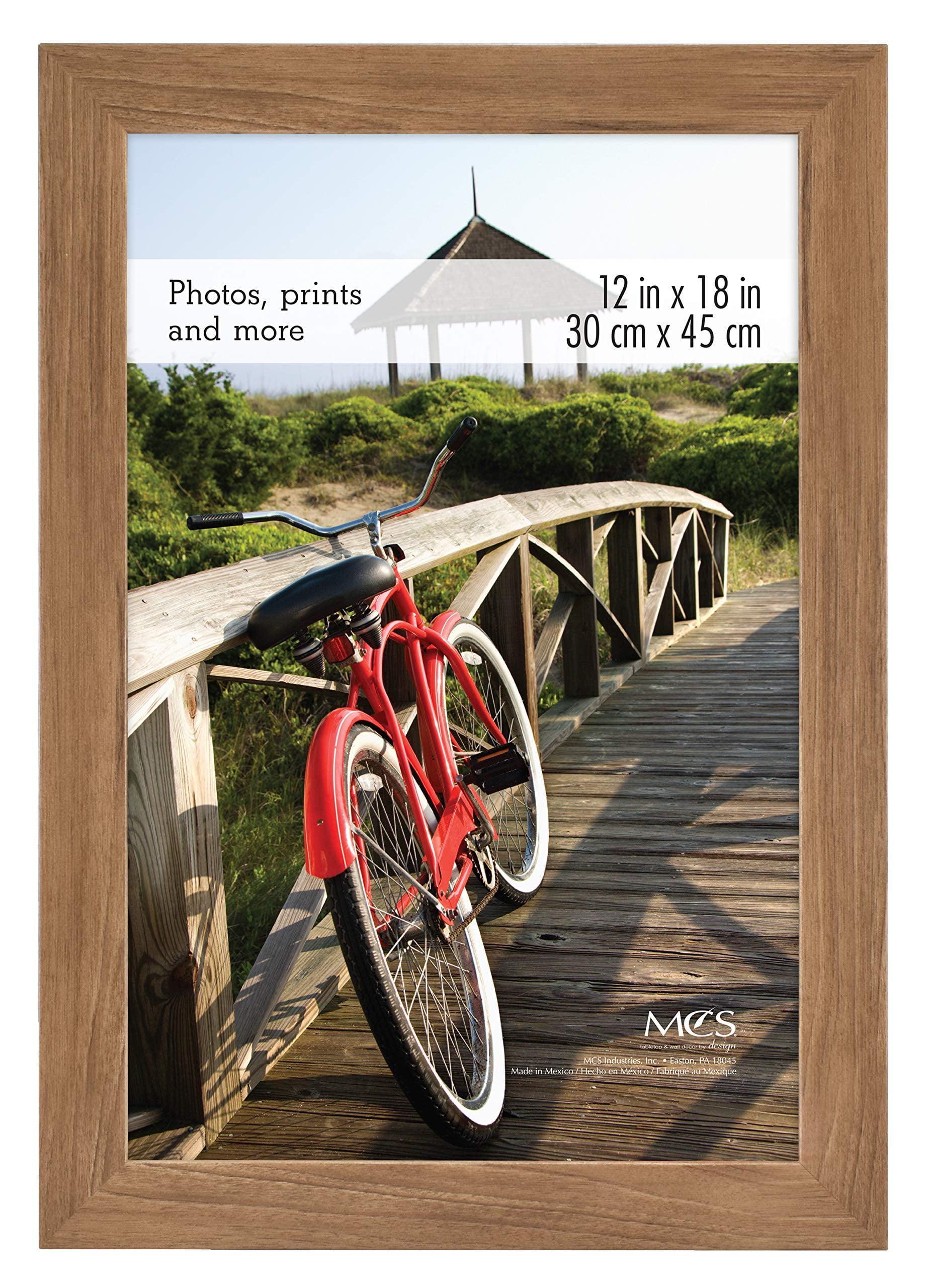 MCS Museum Poster Frame 18x24 Onyx Woodgrain, Vertical & Horizontal Wall Hanging Large Picture Frame for Photos, Posters & Art Prints (1-Pack)