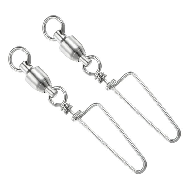 Fishing Snap Swivels, 145lbs Stainless Steel Ball Bearing Tackle 16 Pack 