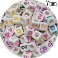 thumbnail image 1 of 5mm 6mm 7mm Mixed Letter Beads Oval /Square Shape Alphabet Beads For Jewelry Making DIY Charms Bracelet Necklace Accessories, 1 of 5