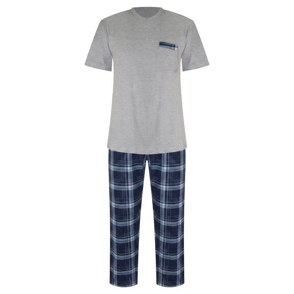 Pijama George para Caballero Set Playera Manga Corta con Pantalón Multicolor Talla EG 2 Piezas