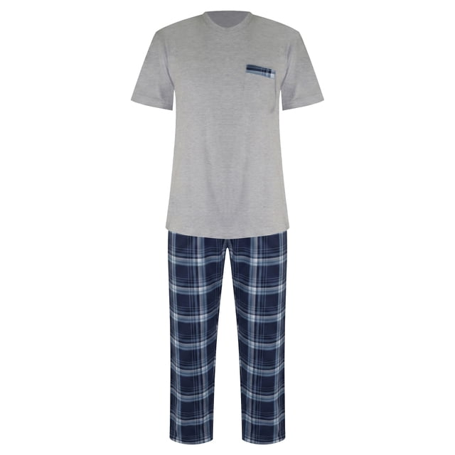Pijama George para Caballero Set Playera Manga Corta Jaspe con Pantalón Talla EG 2 Piezas