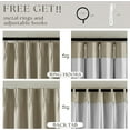 thumbnail image 5 of Neutral 102 Inch Linen Pinch Pleated Blackout Curtains Extra Wide 60 Inch Width for Sliding Glass Doors Modern Pleated Linen Blend Large Window Drapes 2 Layer Bedroom Living Room Taupe, 5 of 17