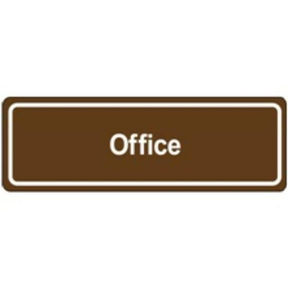 Partners Brand SN500 Office Door Sign, Brown