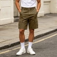 thumbnail image 6 of Mens Denim Cargo Shorts Button Zipper Various Pockets Straight Leg 5 Inch Inseam, 6 of 9