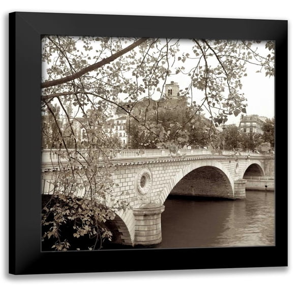 Blaustein, Alan 12x12 Black Modern Framed Museum Art Print Titled - Pont Louis-Philippe, Paris