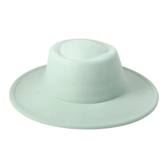 Avaner Women's Wide Brim Flat Top Felt Fedora Hat: Vintage Felt Hat for Formal & Casual Styling