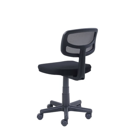 MAINSTAYS MESH TASK CHAIR WITH PLUSH PADDED SEAT, TEENS AND ADULT, BLACK/BLACK