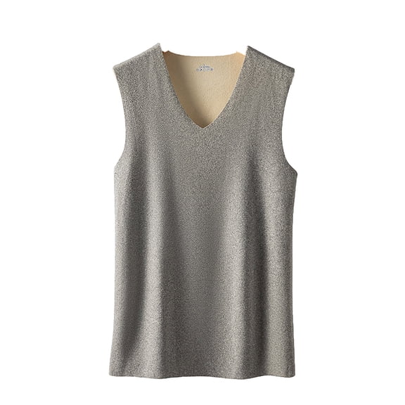 FINALGANG Mens Sweater Vest Solid Color Black Reversible V Neck Sleeveless Thermal Vest Contrast Lining Casual Warm Undershirt For Daily Layering Wear Trendy Knitwear