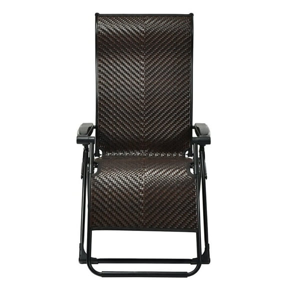 Aimee Lii Patio Rattan Zero Gravity Lounge Chair, Modern Patio Furniture for Outdoor Backyard Pool Deck