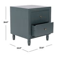 thumbnail image 4 of SAFAVIEH Blaise Nautical Nightstand with 2 Storage Drawers, Steel Teal, 4 of 14