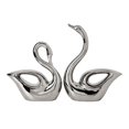 thumbnail image 2 of Figurillas de cisnes, esculturas, estatuas de animales, artesanía, decoración, adornos de mesa Plata, 2 of 9