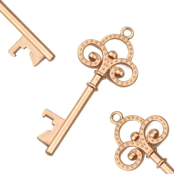 50pcs Wedding Favors Skeleton Key Bottle Openers Wedding Guest Gifts For Wedding Party Favors Bridal Baby Shower Party (Rose Gold)
