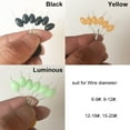 thumbnail image 3 of 60pcs(10 Groups) Vislijn 6-20# Carp Resistance Good Quality Catfish Flotador Luminous Space Beans Fishing Accessories Line Stopper Black Rubber Float YELLOW 6-9#, 3 of 8