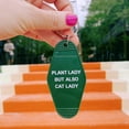 thumbnail image 6 of Plant Lady But Also Cat Lady Motel Style Keychain | Green | 3.75" x 1.75", 6 of 8
