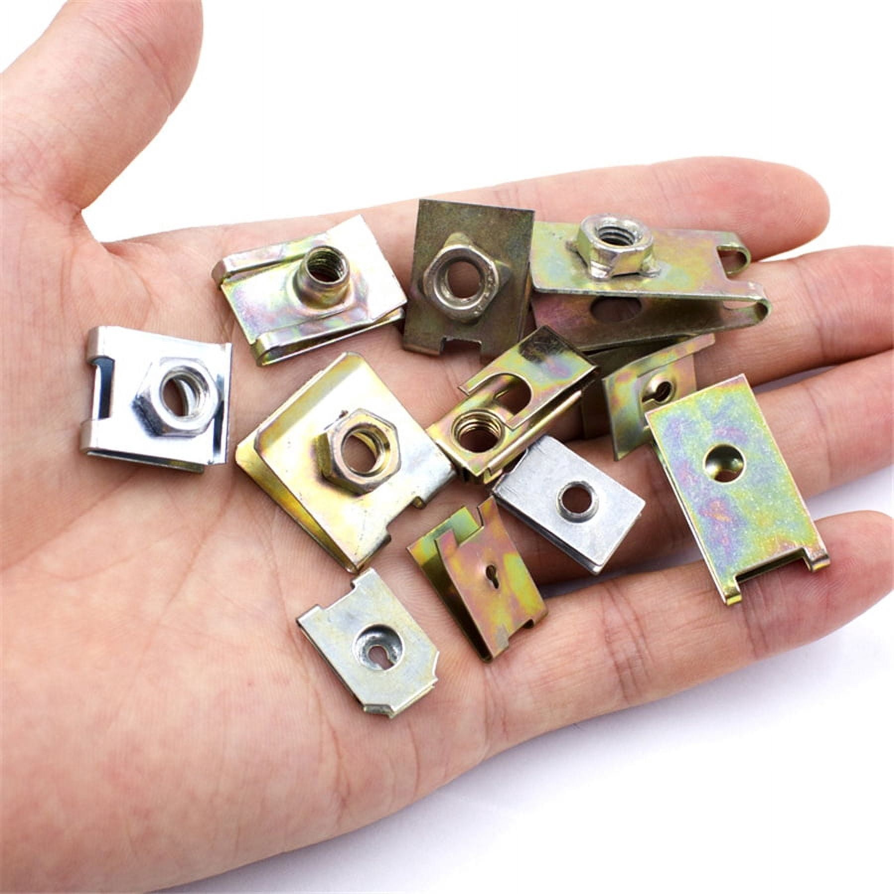 Phyun 150x Mixed Metal U-Type Clip Vehicle Fender Bumper Board Panel Fastener Retainer