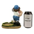 thumbnail image 5 of Cartoon Fat Golfer At Golf Driving Range Swinging Club Wine Holder Figurine, 5 of 5