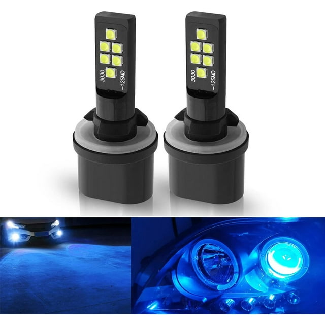 LAICAIW 2x 880 893 899 LED Fog Light Bulb Advanced 3030 SMD Bright Colorful Daytime Running DRL Lamp, Ice Blue