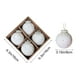 thumbnail image 3 of Paquete de 4 Adornos Navideños con Pompones de Perla | Material Flocado | Bolas Blancas, Verdes y Rojas | Ligeras y Fáciles de Colgar | Decoración Festiva para El Árbol de Navidad para El Hogar, La O, 3 of 6