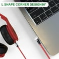 thumbnail image 4 of Sqrmekoko Replacement Extension Aux Auxiliary Audio Cord Cable Wire Compatible with Beats By Dr Dre Pro/Detox Edition Headphones (Red), 4 of 7