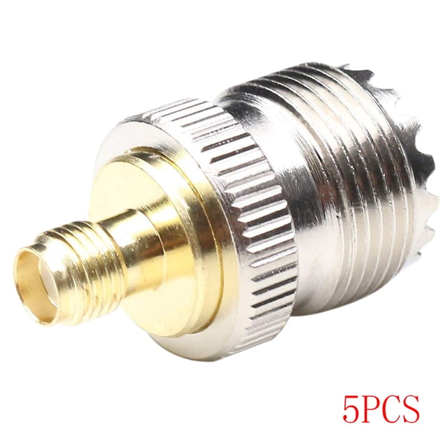 SMA hembra a UHF Adaptador hembra de repuesto para Conector RF coaxial de radio serie BAOFENG UV-5R 1/2/5 Piezas Methold TX1032-03