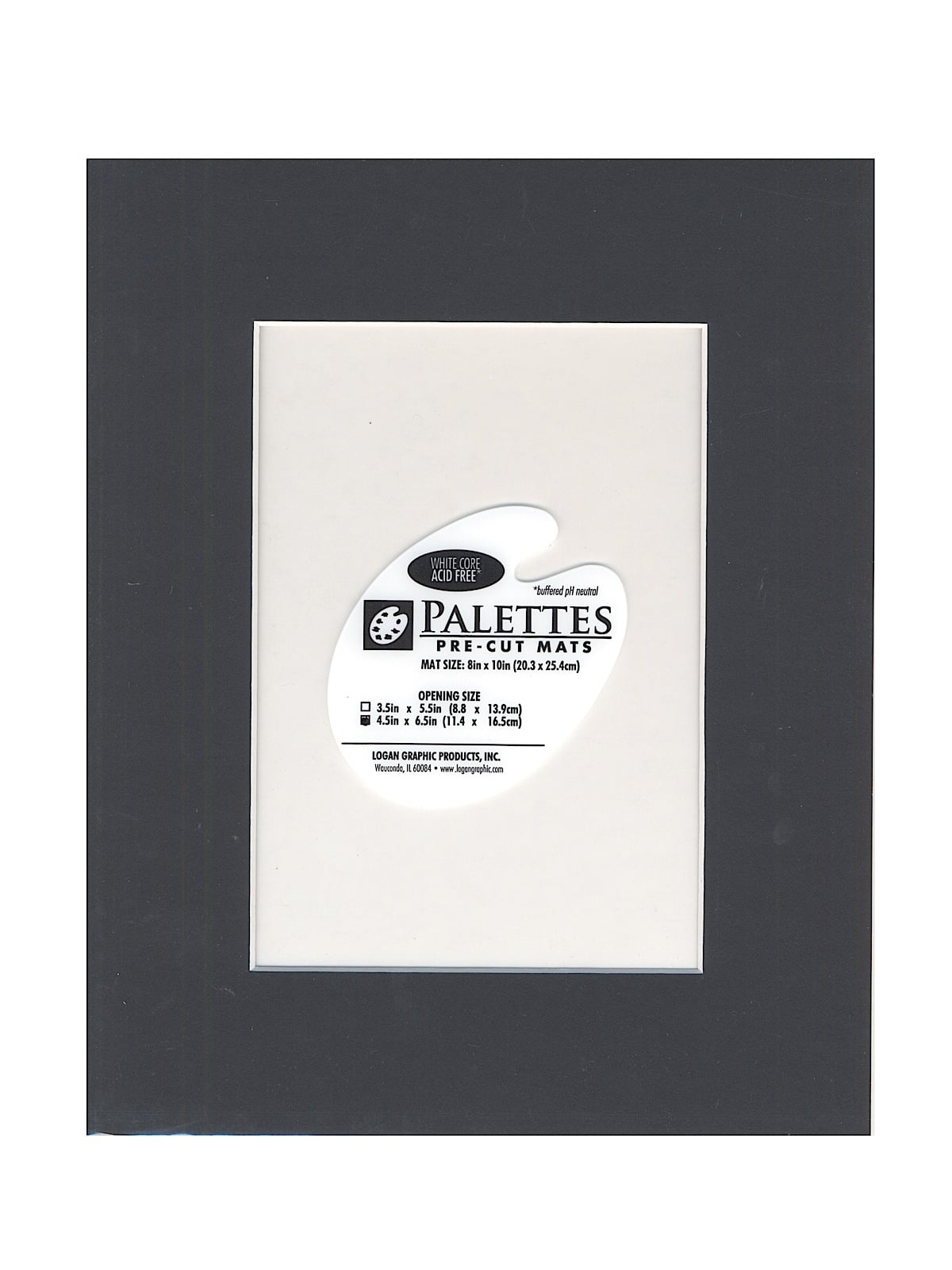 Palettes Pre-Cut Mats rectangle, smooth black, 8 in. x 10 in. (pack of ...