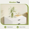 thumbnail image 5 of EverPick Wooden Storage Cabinet Dressers with Wheels Mobile Organizer Drawers for Office, Bedroom, Home，5 drawers - White, 5 of 5
