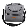 thumbnail image 4 of Bolsa de almuerzo para niños Bolsa de almuerzo aislada Bolsillos con cremallera Bolsa de comida térmica para niñas Niños Adultos Hombres Mujeres Oficina Escuela Gris, 4 of 10